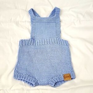 Baby knit Blue Romper